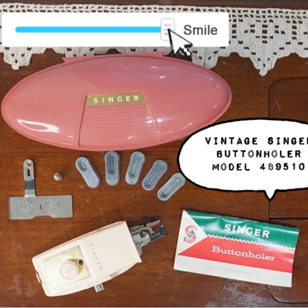 Vintage Singer Buttonholer 489510 
“Jetson Model” obvious reasons.